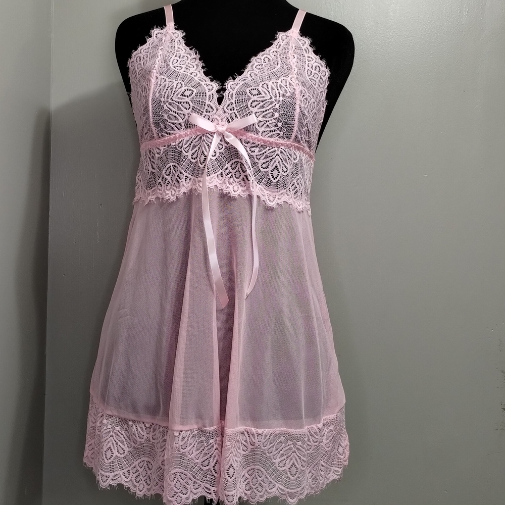 & Other Stories Blush Lace Slip Dress